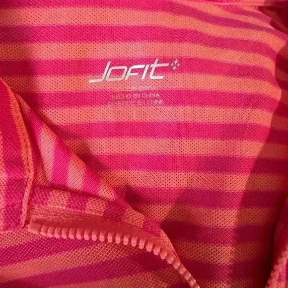 Jofit Collar Tank Gold Tennis Top Size Large Pink & Peach - Picture 4 of 4